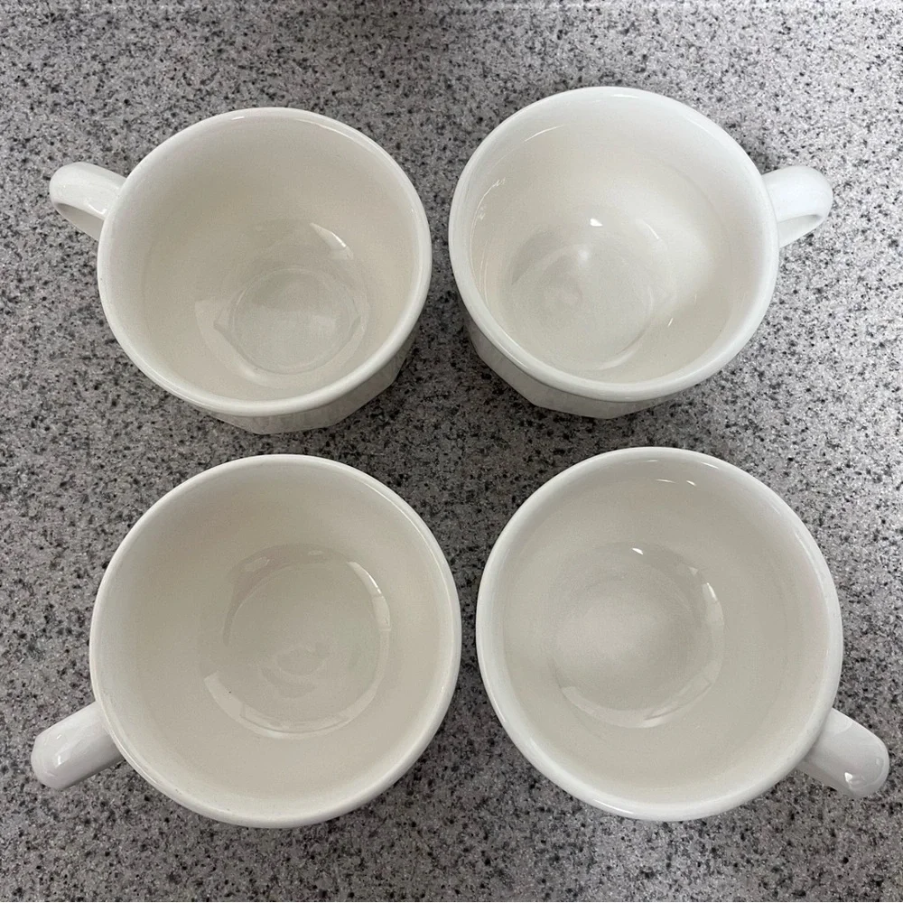 Pfaltzgraff Heritage Pattern White Ceramic Mugs - Picture 3 of 9